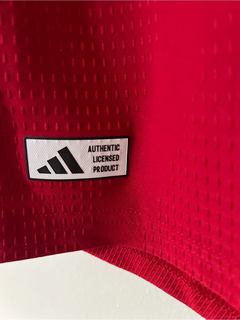 adidas Red Hungary National Team Soccer Jersey with White Stripes